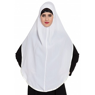 Premium Instant Hijab- White color